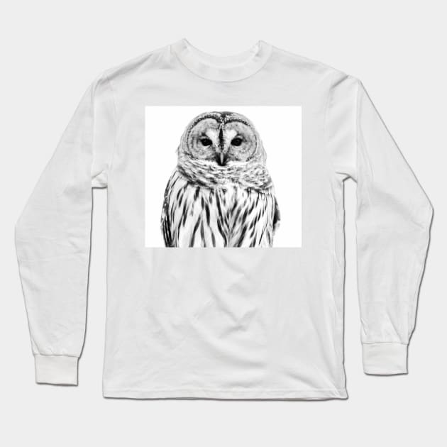 Barred Owl Long Sleeve T-Shirt by PhoToddGraphy